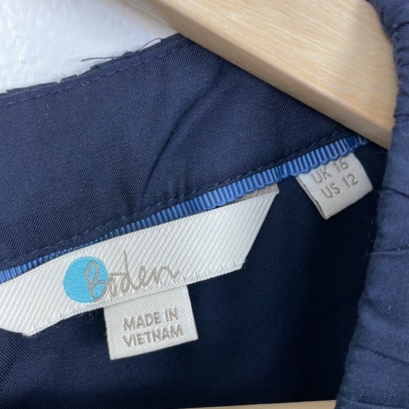 Boden top women size 12 short cap sleeve button back closure silk blend tunic - Picture 7 of 7